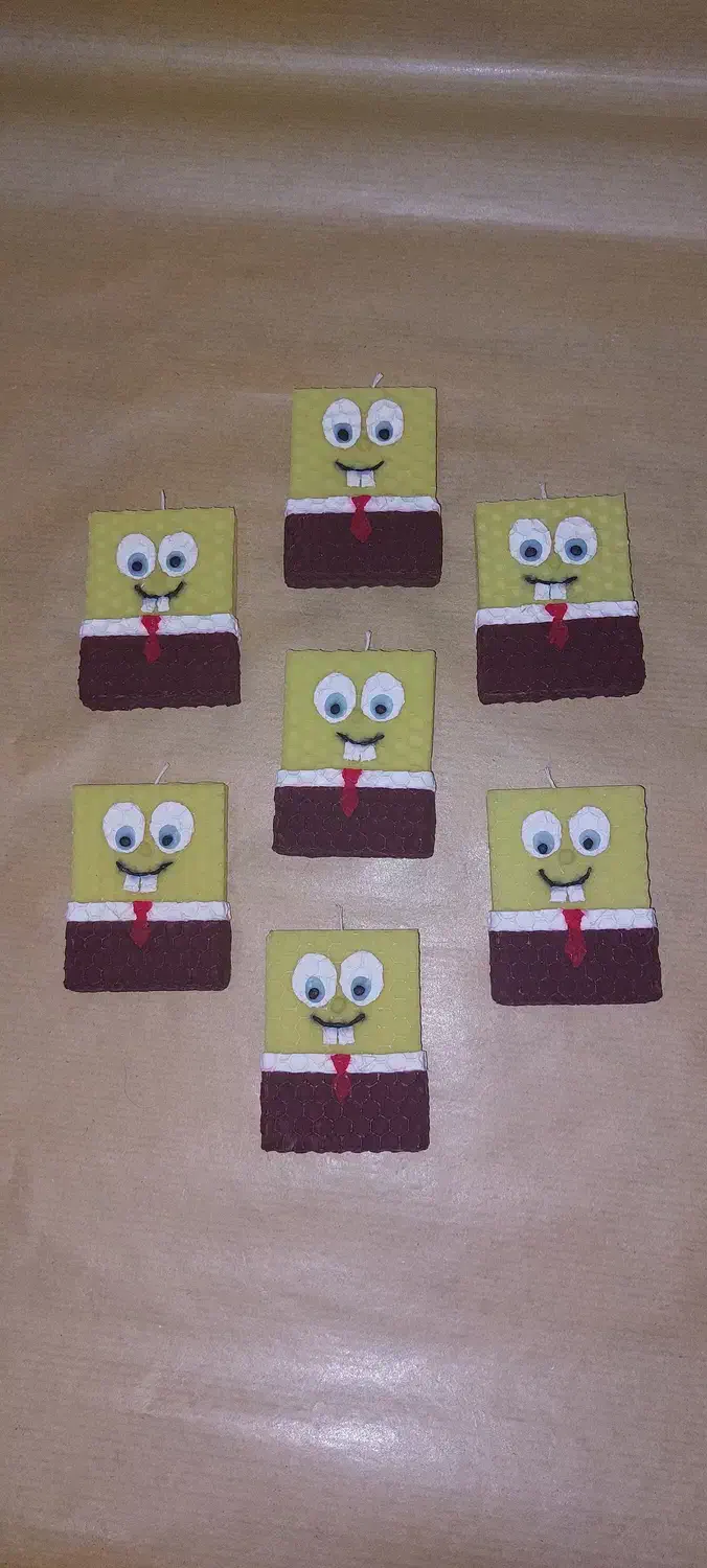 شمع باب اسفنجی با موم طبیعی|صنایع دستی و سایر لوازم تزئینی|فریدونشهر, |دیوار