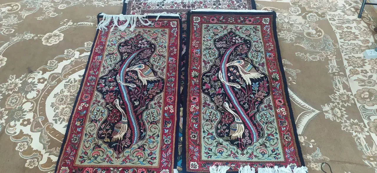 فرش خرک  طرح مرغ ماهی خوار نو ۱۶۰ رج شمار جفت|فرش|اراک, |دیوار