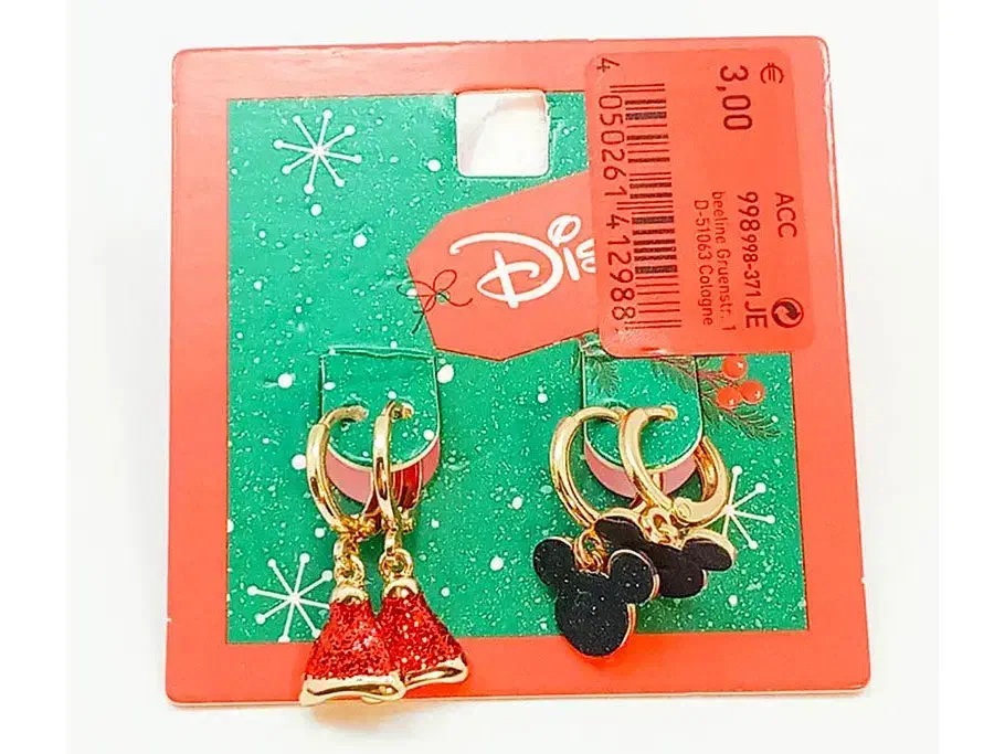 گوشواره حلقه ای دو جفتی با آویز میکی موس چند رنگ|بدلیجات|خرمآباد, |دیوار