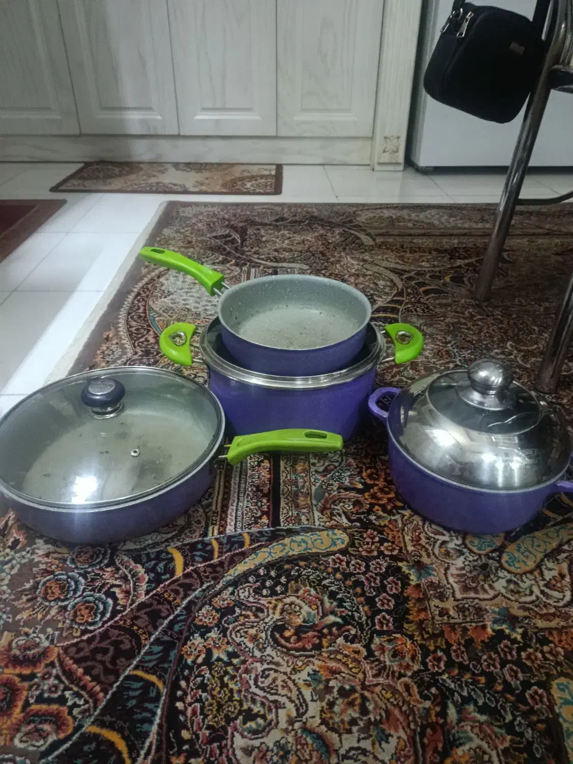 سرویس قابلمه گرانیتی بنفش|ظروف پخت‌وپز|مشهد, نوید|دیوار