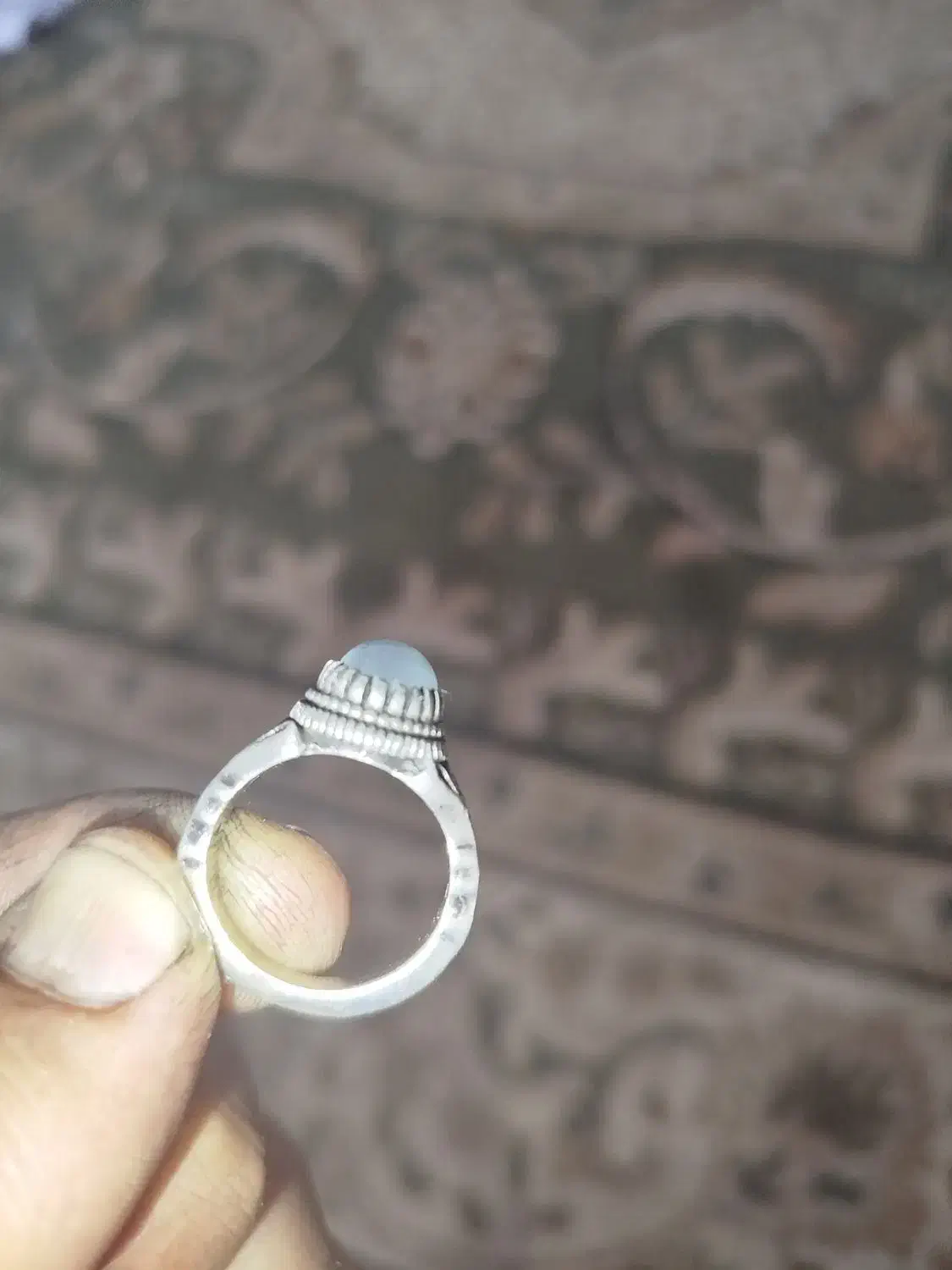 انگشتر (آکوامارین )نقره 925بافاکتورخرید|جواهرات|دوگنبدان, |دیوار