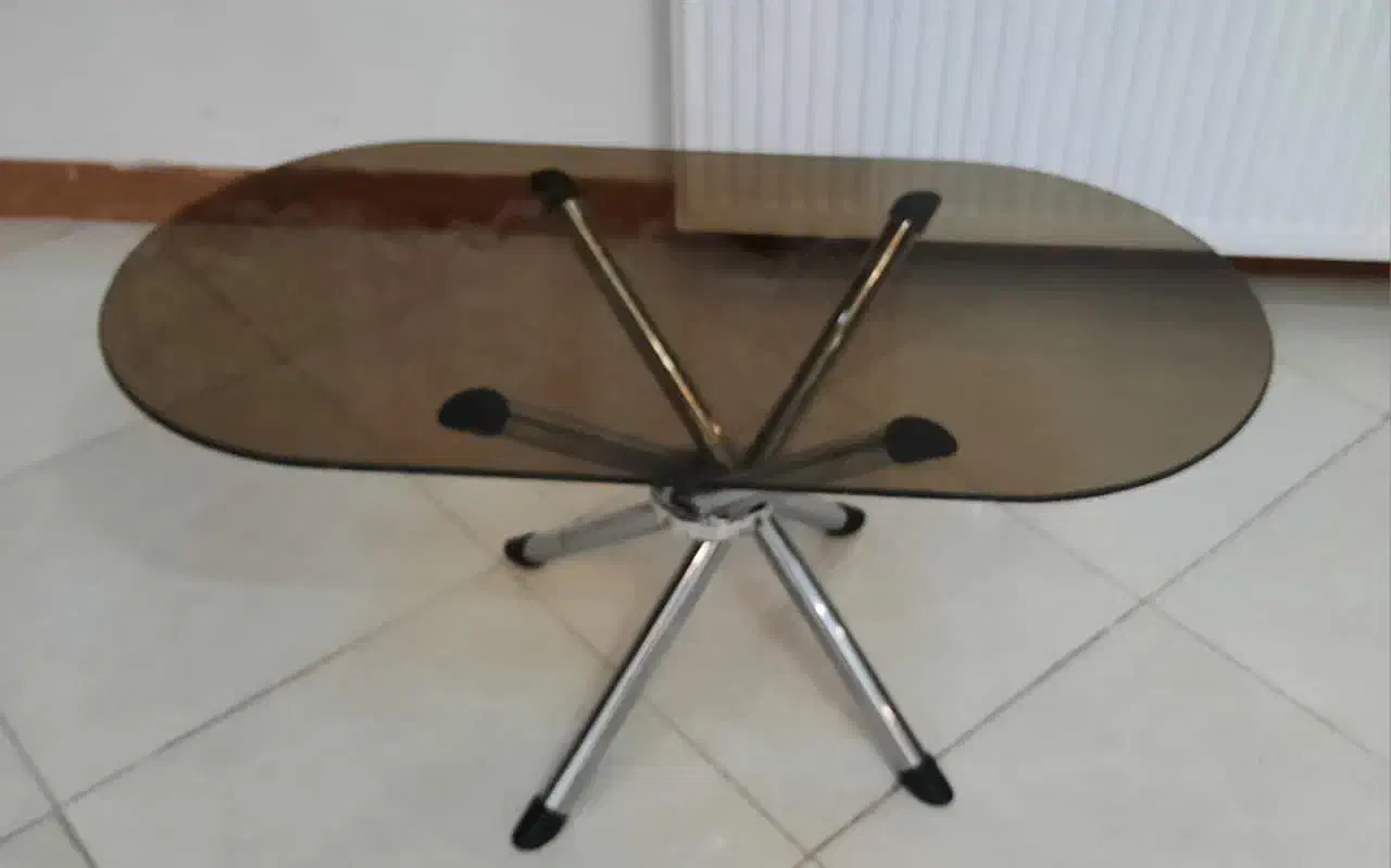 میزوسط شیشه ای باپایه استیل  کم جاوشیک|مبلمان خانگی و میز عسلی|اندیشه, شهرک مریم|دیوار