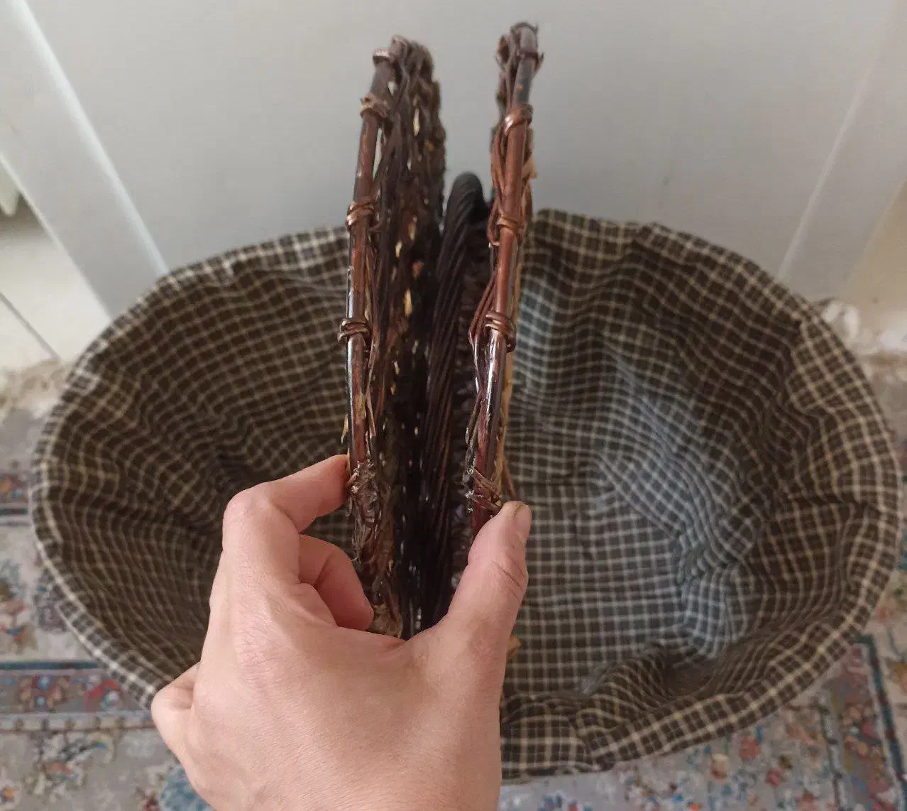 سبد پیک نیک حصیر و چوب نو وآکبند|صنایع دستی و سایر لوازم تزئینی|صباشهر, |دیوار