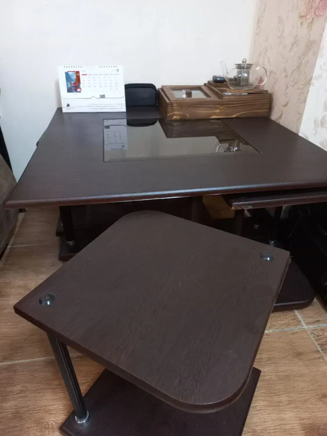 میز وسط پذیرایی به همراه ۳ عدد میز کوچک عسلی|مبلمان خانگی و میز عسلی|رودسر, |دیوار