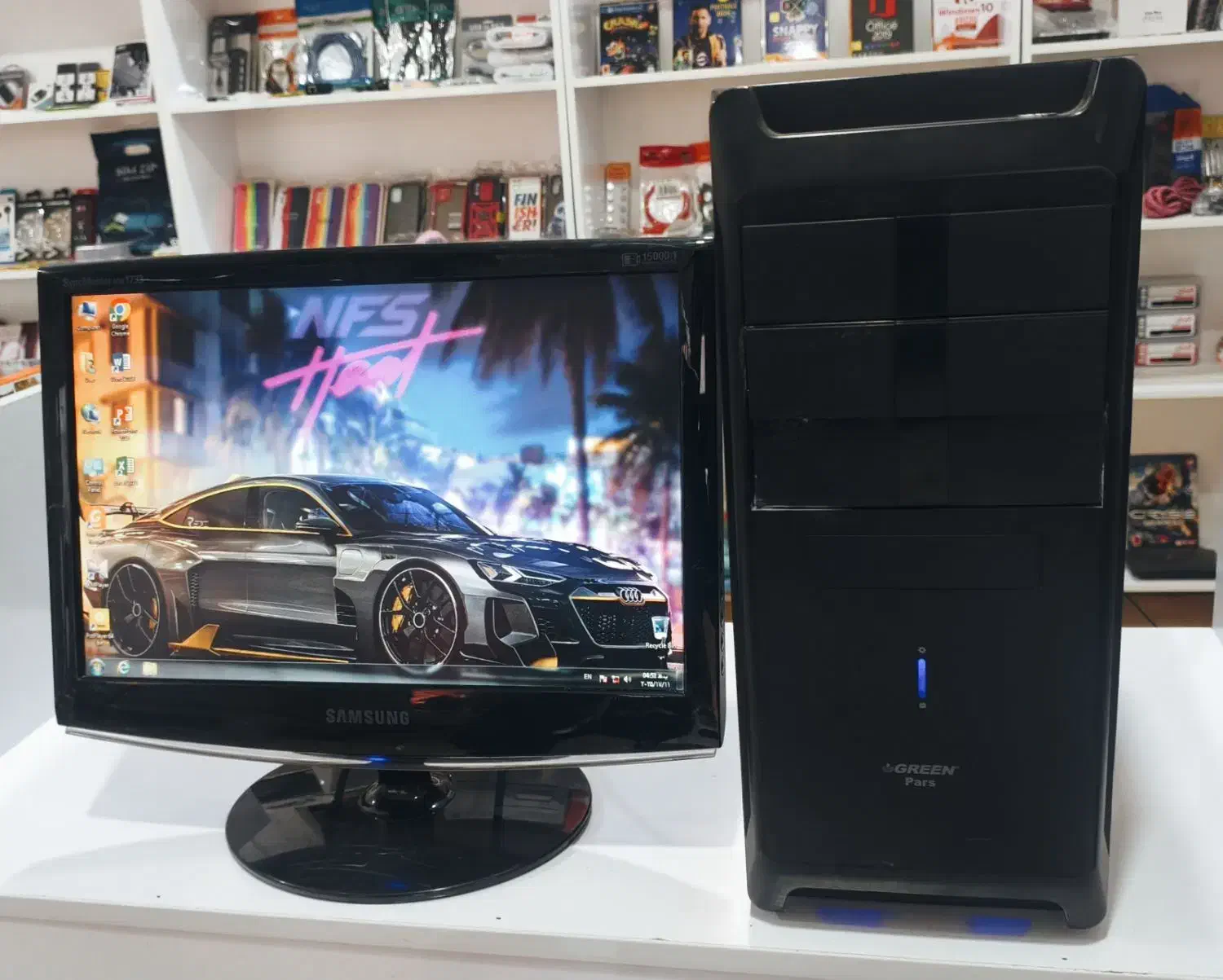 کیس GREEN مانیتور SAMSUNG کامل|رایانه رومیزی|قزوین, |دیوار