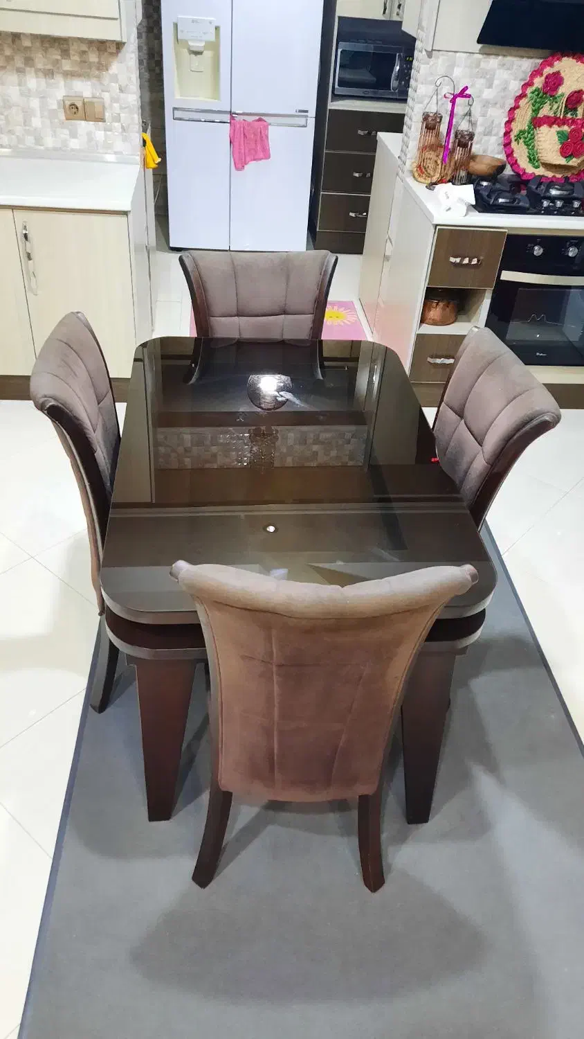 میزنهارخوری چهارنفره|میز و صندلی غذاخوری|بابل, |دیوار