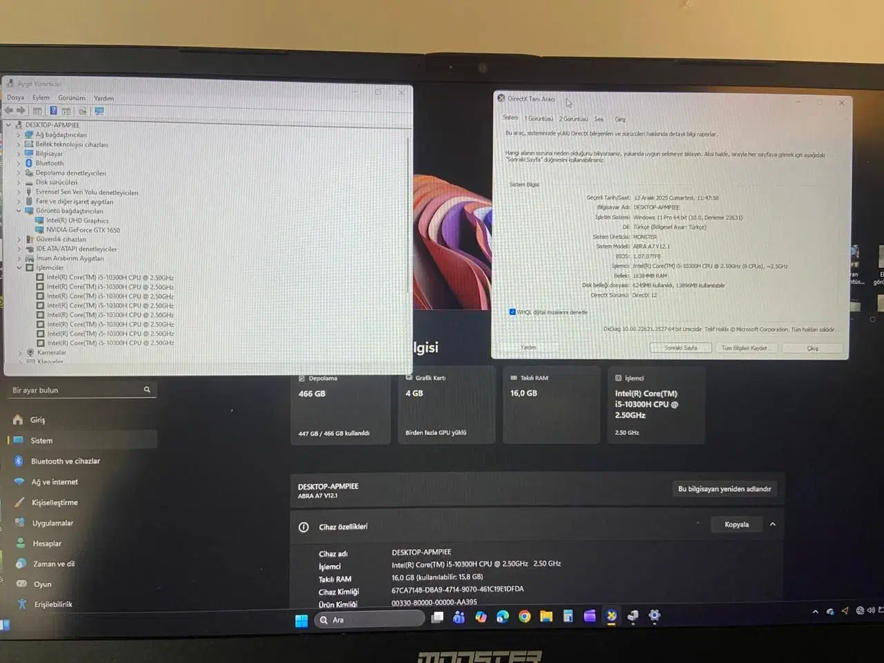 لپتاپ مانستر کارت گرافیک GTX 1650|رایانه همراه|باسمنج, |دیوار