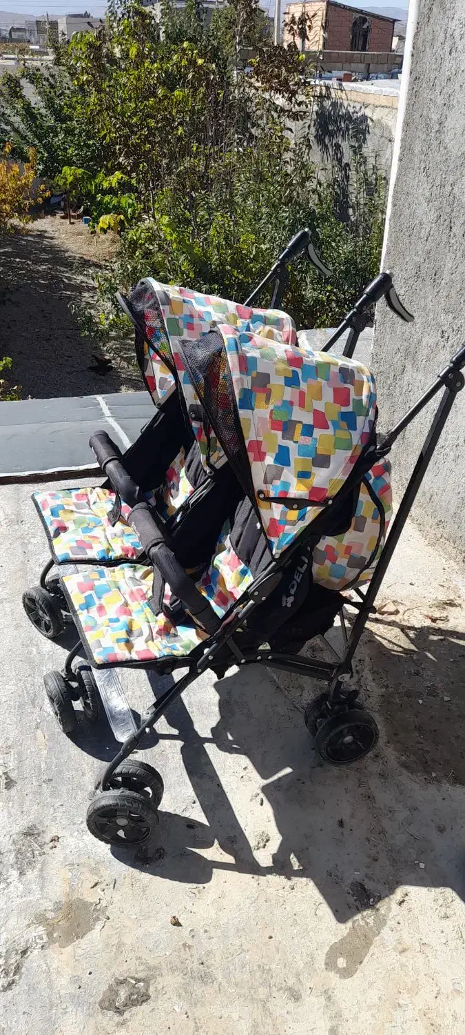 کالسکه دلیجان مدل دوقلو دیبا پلاس در حد نو|کالسکه و لوازم جانبی|بجنورد, |دیوار