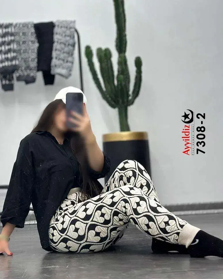 شلوار لگ بافت سایز بزرگ آییلدیز کد 7308|لباس|سهند, |دیوار