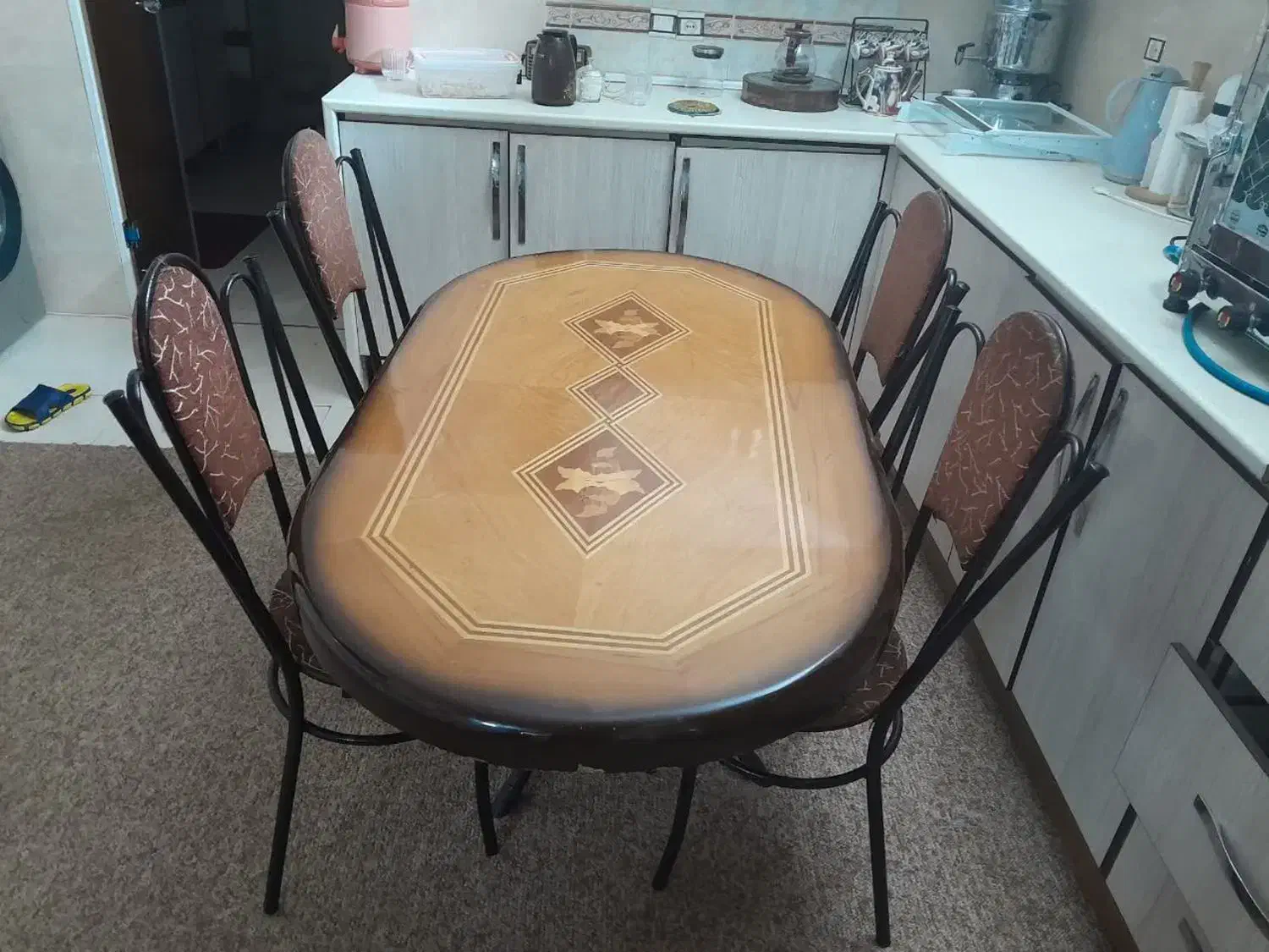 میز و صندلی ناهارخوری چوبی 4 نفره|میز و صندلی غذاخوری|شیراز, شریفآباد|دیوار