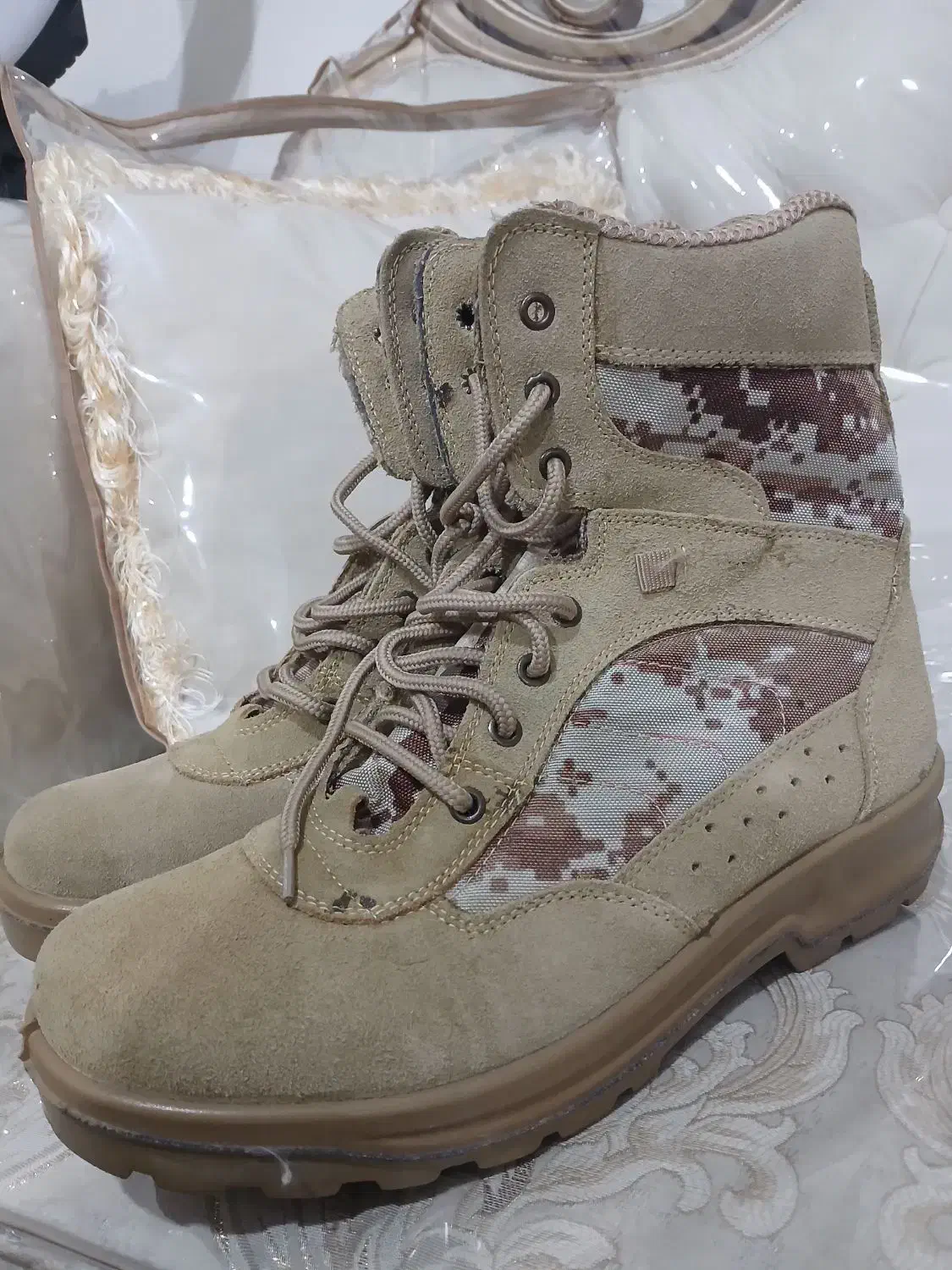 پوتین تاکتیکال کرم/دیجیتال نو نو سایز ۴۴|کیف، کفش، کمربند|بروجرد, |دیوار