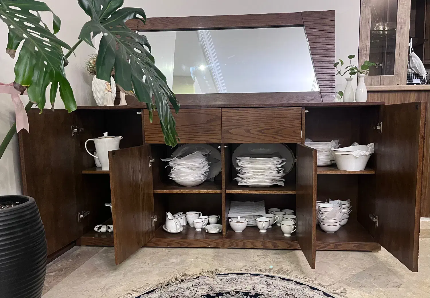 کنسول، آینه و میز تلویزیون چوب مناسب جهیزیه|بوفه، ویترین، کنسول|تهران, سردارجنگل|دیوار