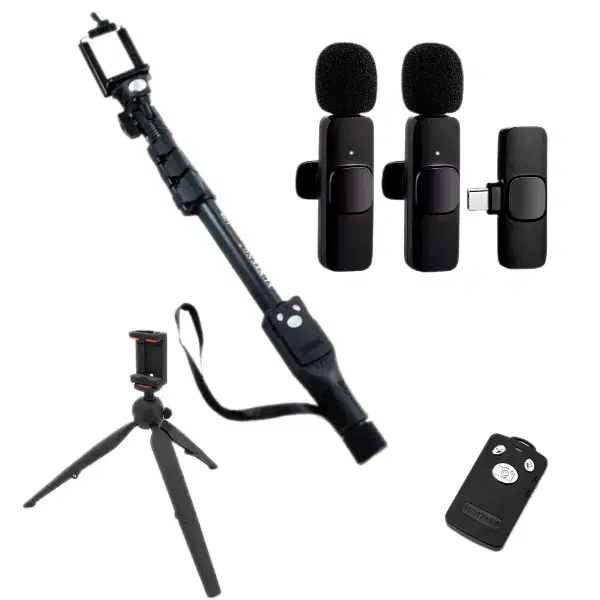 سه پایه وپایه مونوپادعکاسی باموبایل میکروفون 3عددی|دوربین عکاسی و فیلم‌برداری|گنبد کاووس, |دیوار