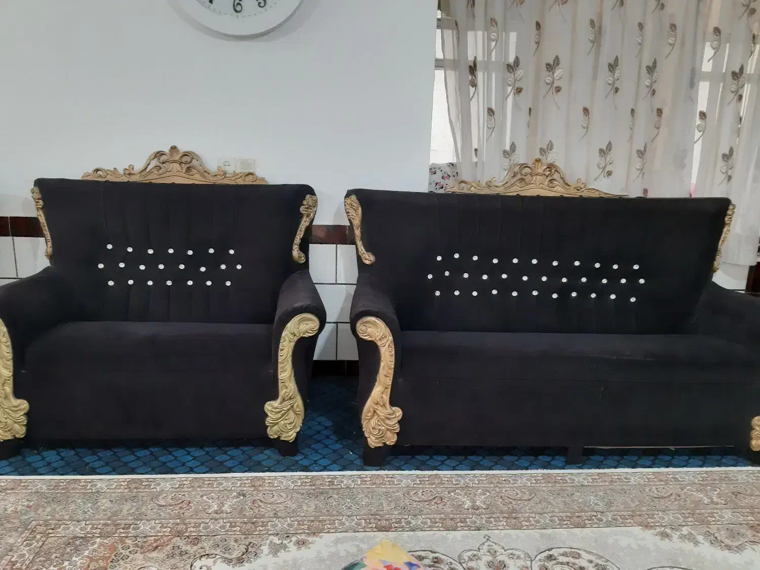 مبل۷نفره و میزشیشه ای|مبلمان خانگی و میز عسلی|نورآباد ممسنی, |دیوار