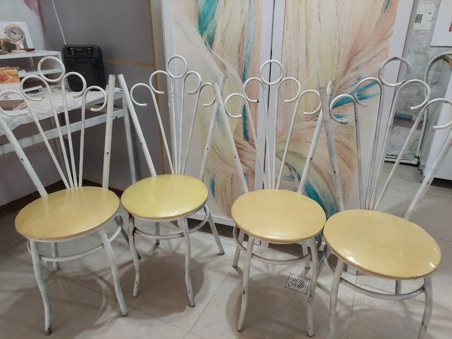 صندلی فلزی روکش ها تازه عوض شده|صندلی و نیمکت|خمینیشهر, |دیوار