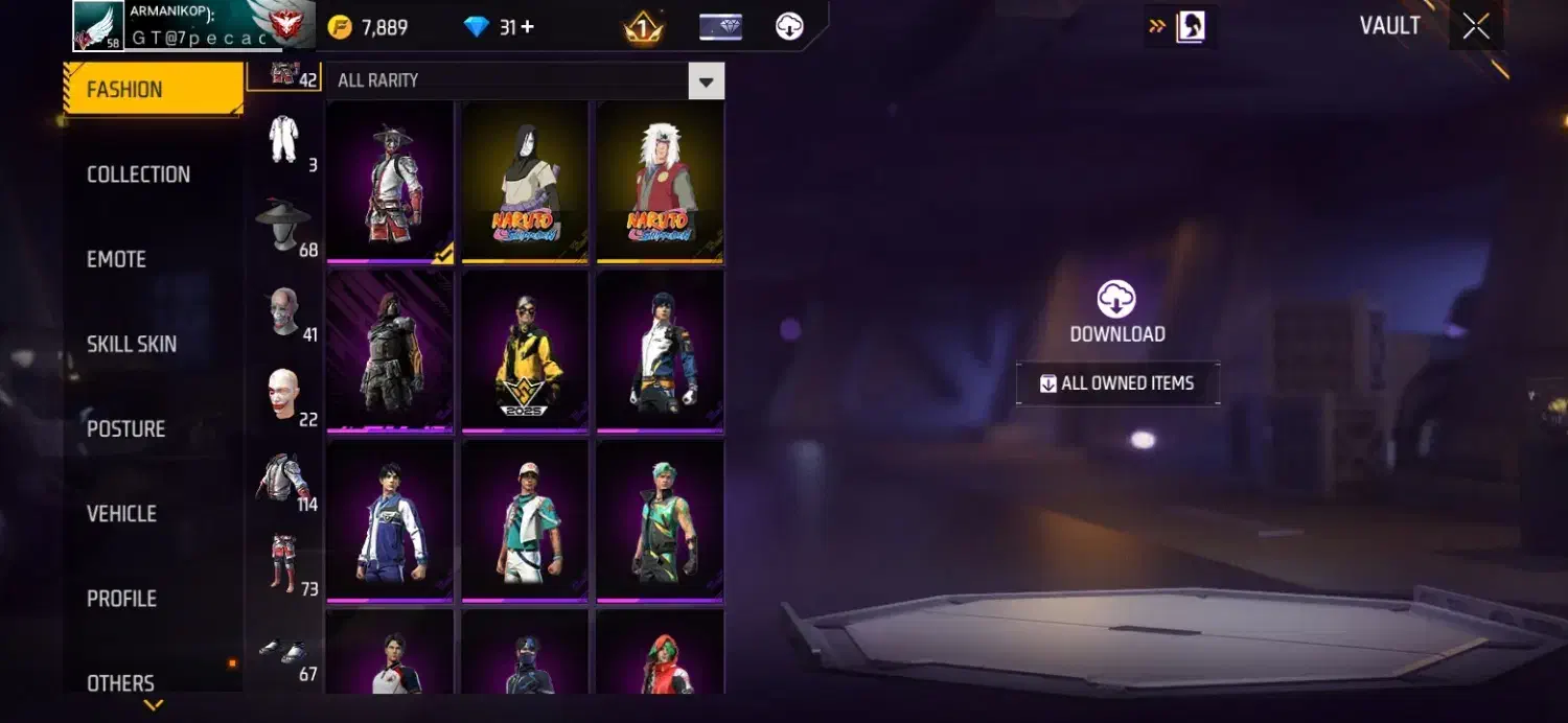 اکانت فری فایر FREE FIRE FF گارنا|کنسول، بازی ویدئویی و آنلاین|یزد, |دیوار