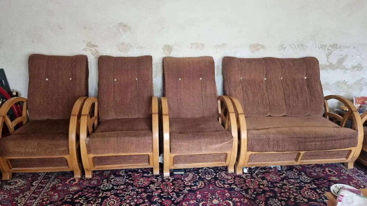 مبل هفت نفره مخمل تمیز|مبلمان خانگی و میز عسلی|اهواز, حصیرآباد|دیوار