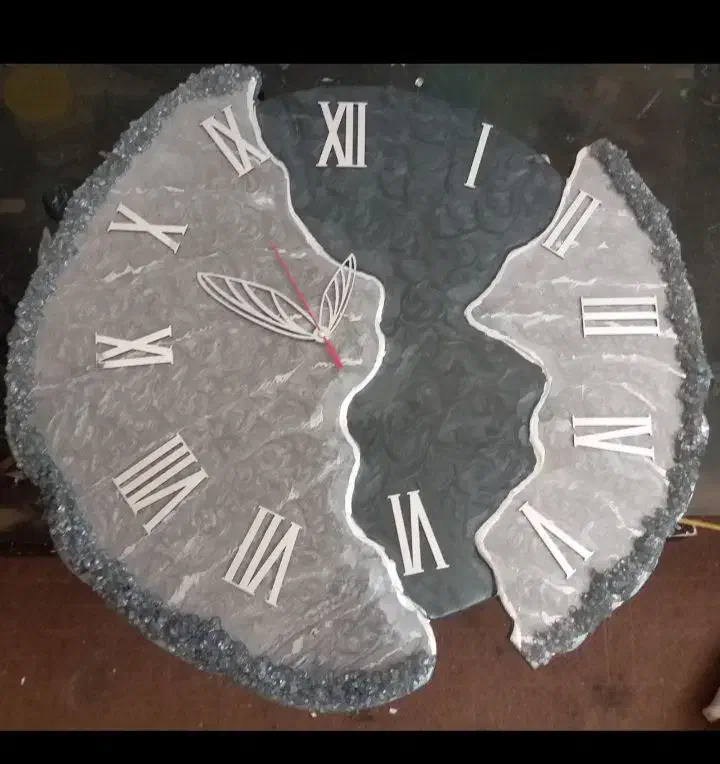 ساعت دست ساز رزینی|ساعت دیواری و تزئینی|شاهین‌شهر, شهرک گلدیس|دیوار
