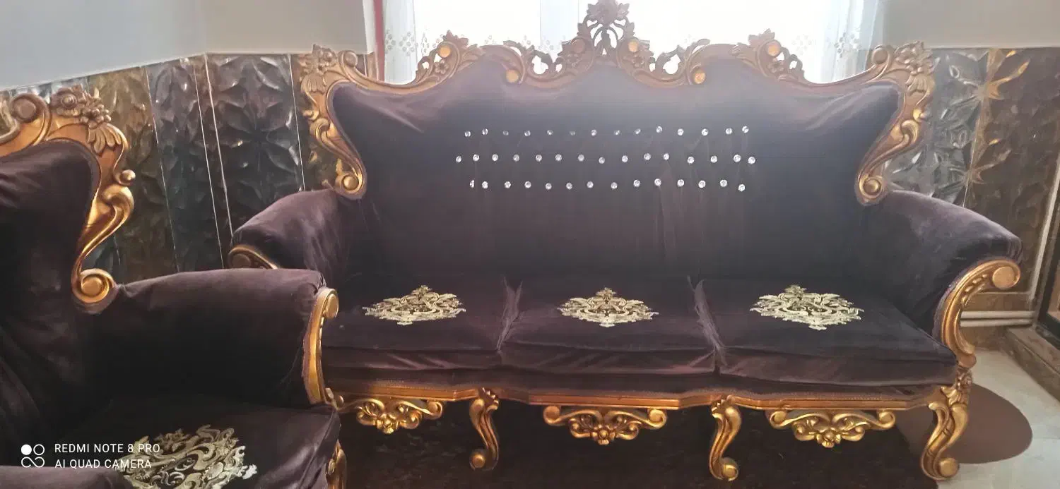 مبل سلطنتی هفت نفره|مبلمان خانگی و میز عسلی|ضیاء آباد, |دیوار