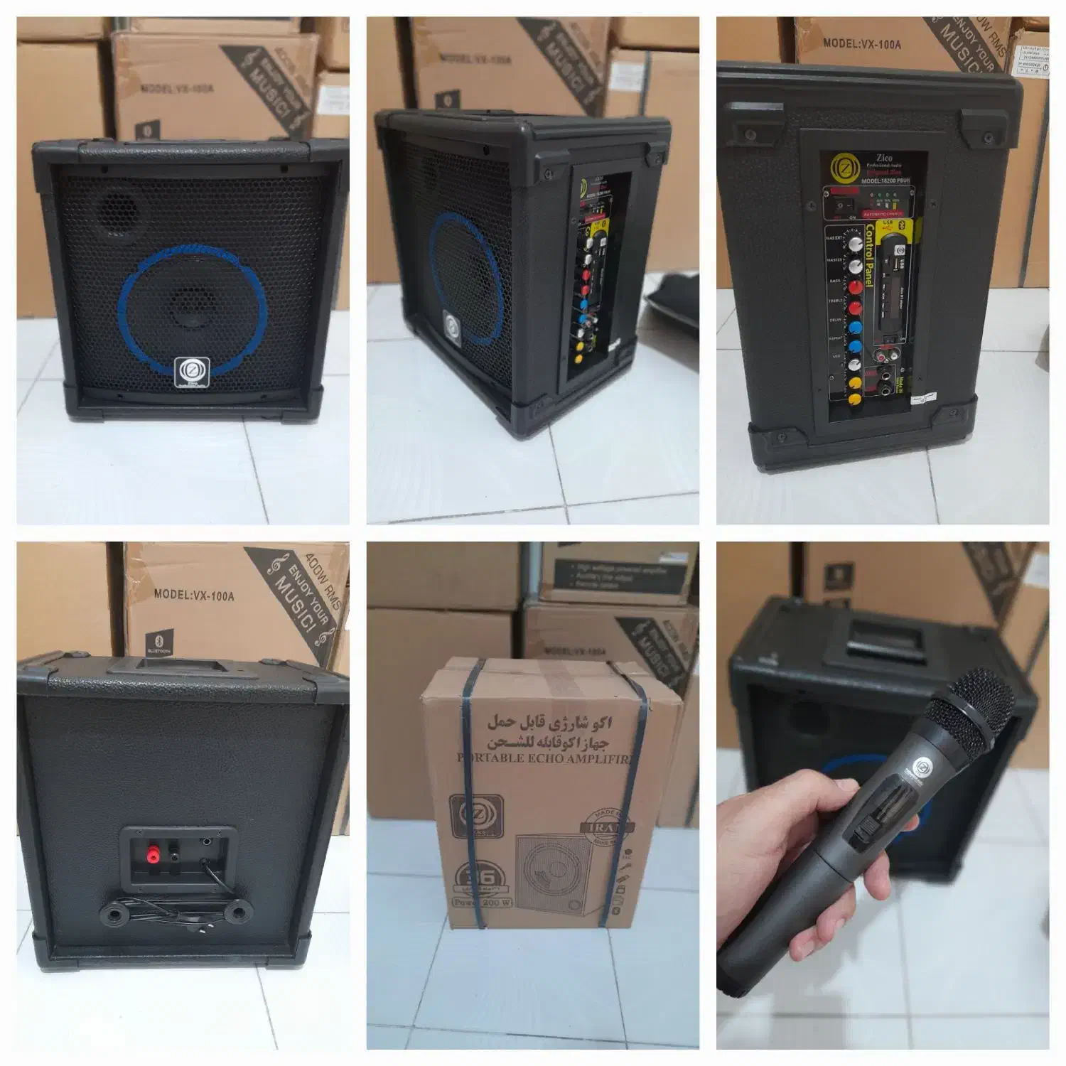 اکو همراه شارژی ۶×۲ و ۸ اینچ تکنو و زیکو بانداکتیو|سیستم صوتی خانگی|تهران, سازمان برنامه شمالی|دیوار