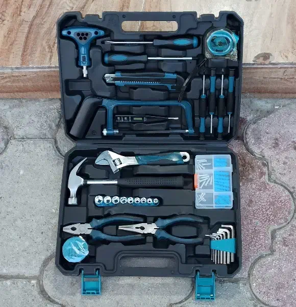 کیف 55پارچه آچار ابزار فرانسه چکش دمباریک انبردست|ابزارآلات|اراک, |دیوار