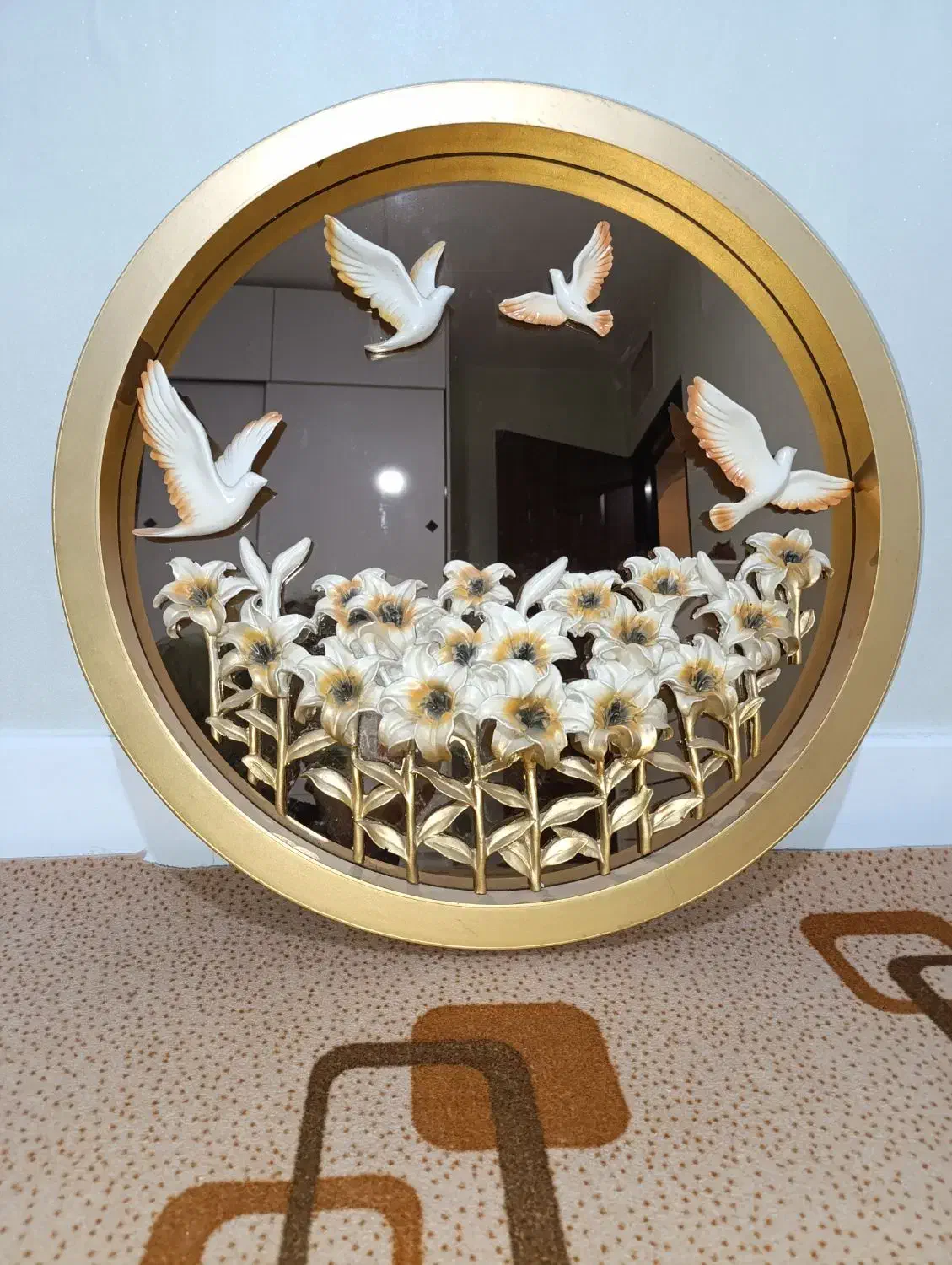 تابلو گرد آیینه ای|تابلو، نقاشی، عکس|قم, پردیسان|دیوار