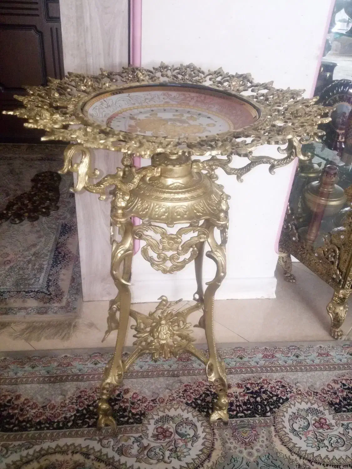 کنارسالنی میوه خوری برنزی برنجی پایه بلندنوی نو|صنایع دستی و سایر لوازم تزئینی|تهران, دریاچه شهدای خلیج فارس|دیوار