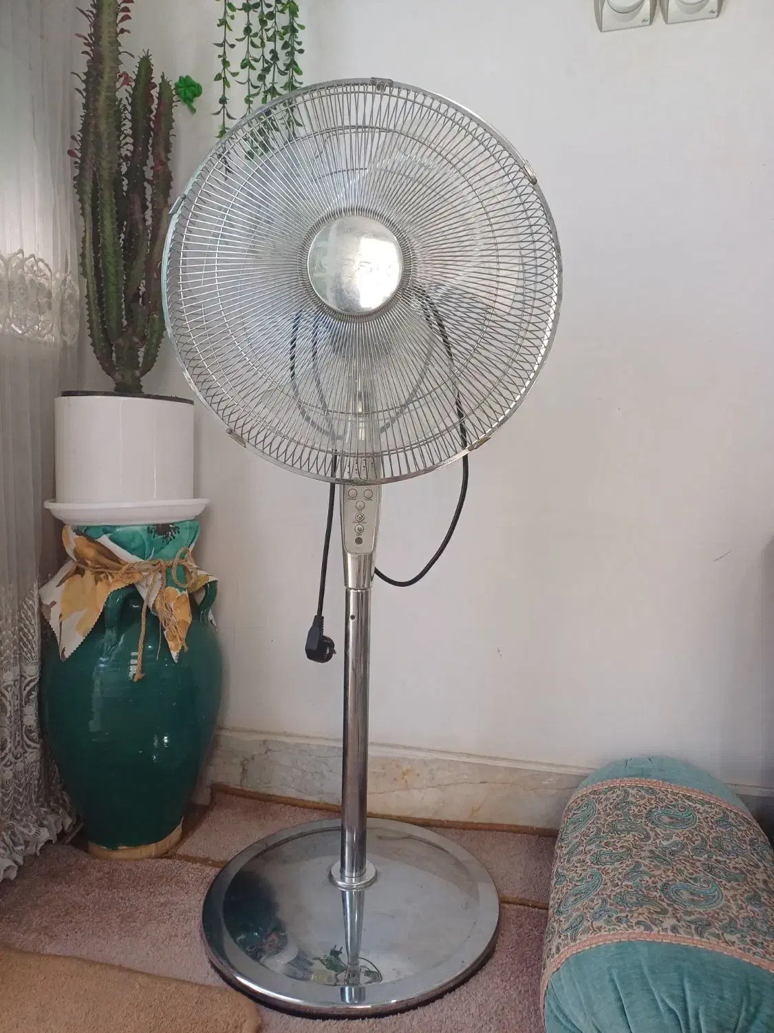 پنکه پایه بلند استیل|پنکه و تصفیه‌کنندهٔ هوا|قم, اسمعیل آباد|دیوار