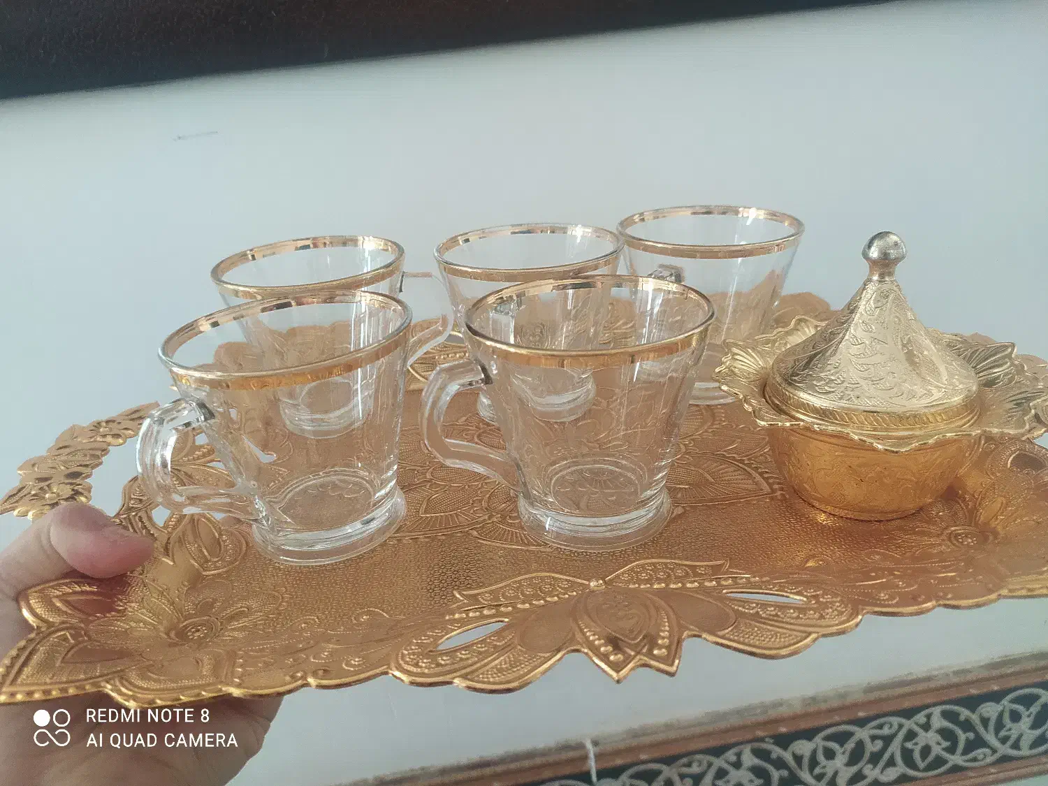 12عدد استکان چای لبه طلایی اصل فرانسه|ظروف سرو و پذیرایی|سرپل ذهاب, |دیوار