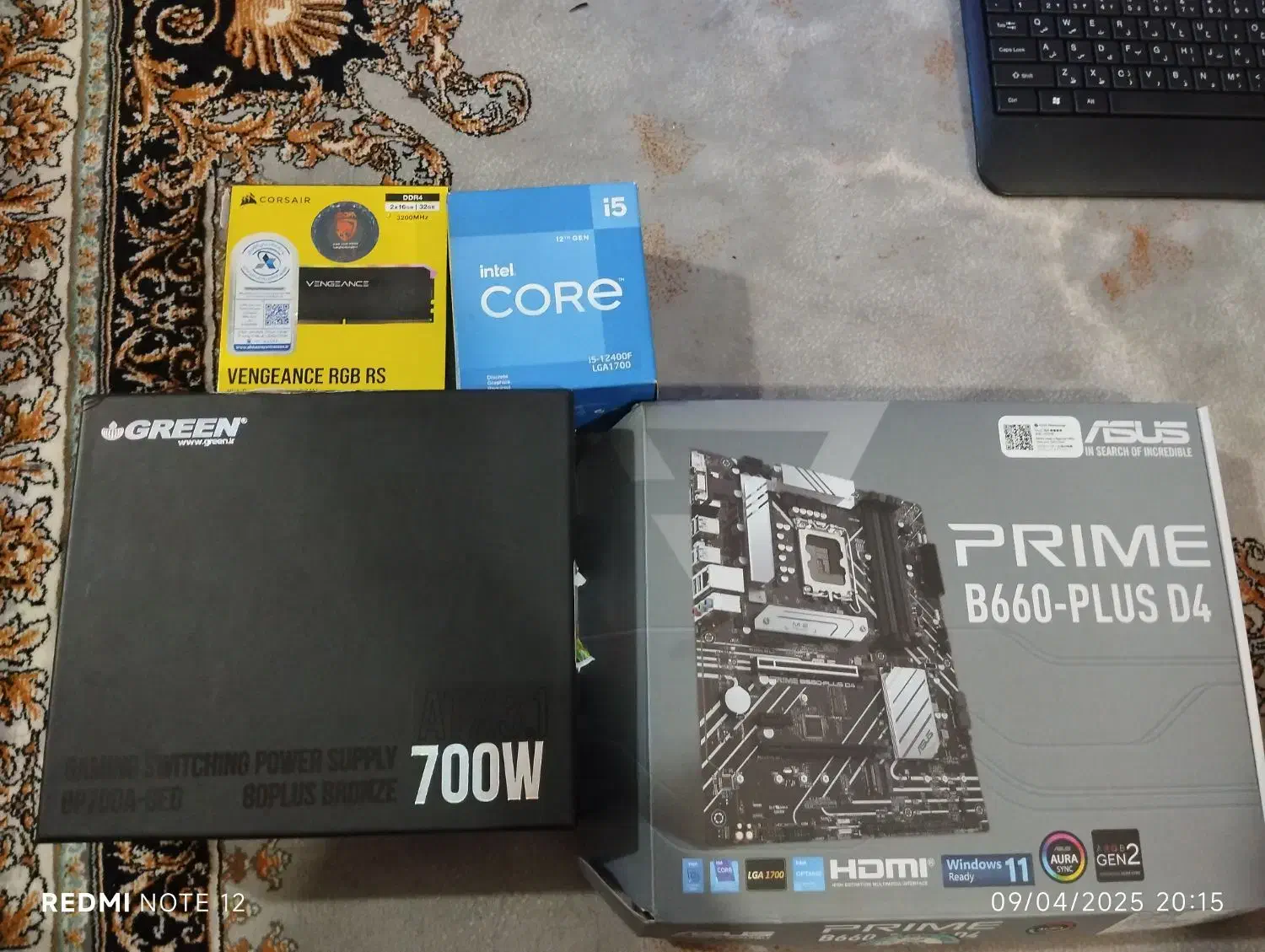 کیس گیمینگ i5 12400f|رایانه رومیزی|ماکو, |دیوار