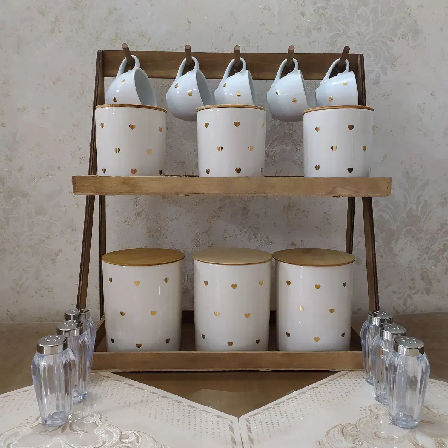 بانکه سرامیکی و استند چوبی و فنجان قهوه|قوری، کتری، قهوهساز دستی|مشهد, خواجه ربیع|دیوار