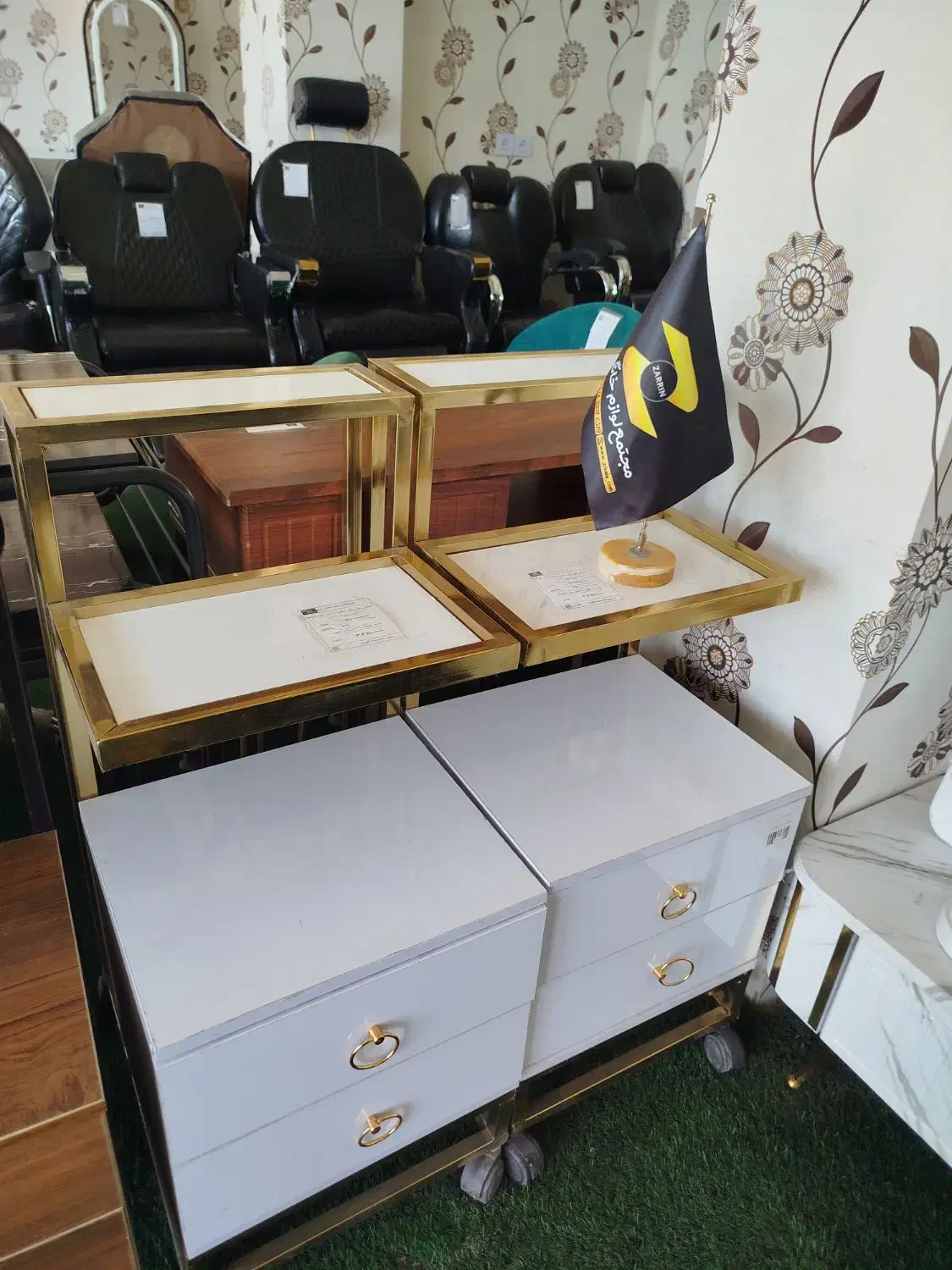 ترولی فورتیک سفید ساده مجموعه زرکالا|آرایشگاه و سالن‌های زیبایی|یاسوج, |دیوار