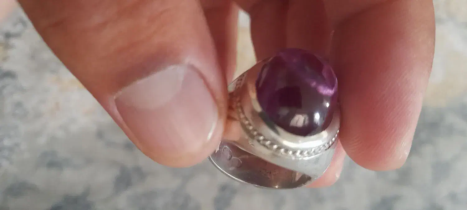 فروش انگشتر یاقوت الکساندر نقره ۹۲۵ رکاب دست ساز|جواهرات|میاندوآب, |دیوار