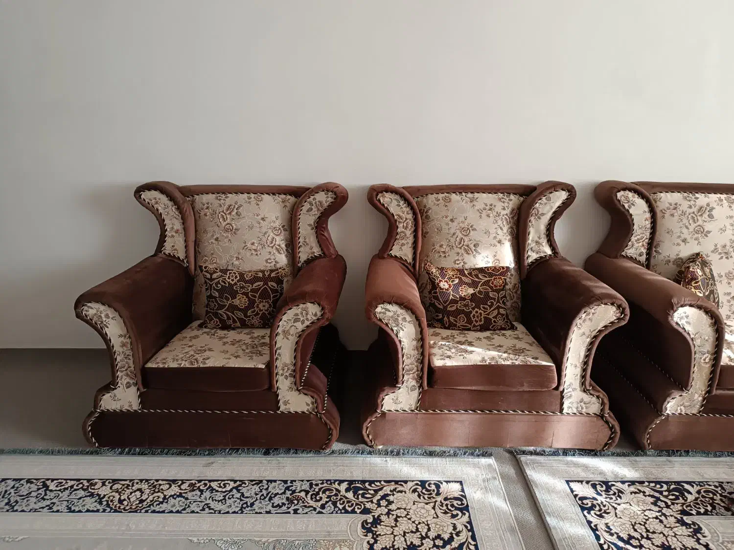 مبل هفت نفره با روکش|مبلمان خانگی و میز عسلی|خلخال, |دیوار