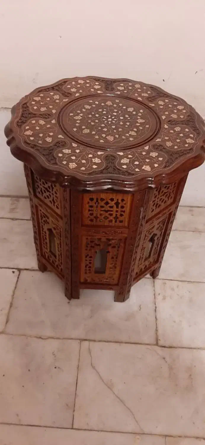 میز هندی دکوری چوبی مجسمه چوبی|میز تلفن|مشهد, شفا|دیوار
