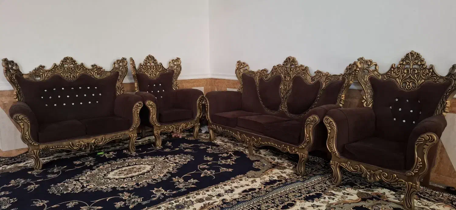 مبل هفت نفره|مبلمان خانگی و میز عسلی|آغاجاری, |دیوار