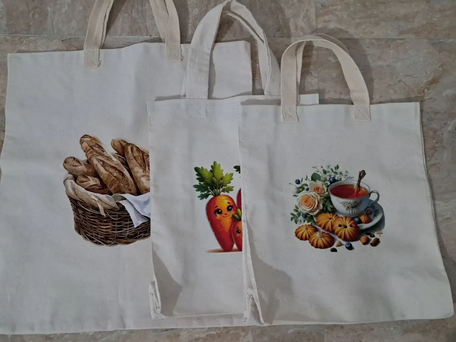 توت بگ و کیسه خرید نان|سفره، حوله، دستمال آشپزخانه|قزوین, |دیوار