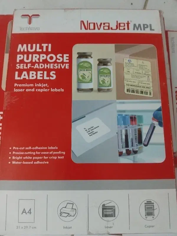 لیبل مات لیزری 100 برگی A4  نواجت|پرینتر، اسکنر، کپی، فکس|مشهد, هفت تیر (آب و برق)|دیوار