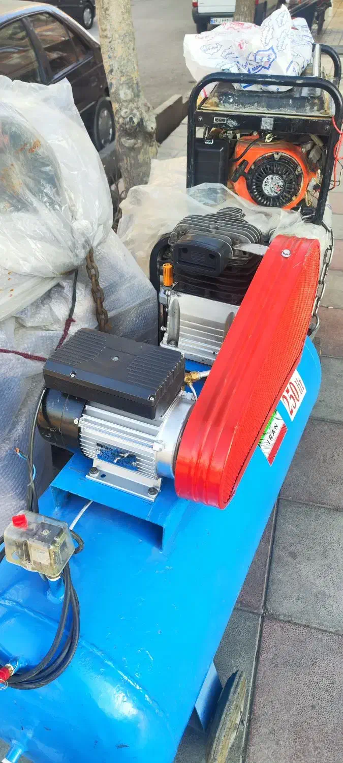 پمپ باد ۲۵۰ لیتری تکفاز درحد / دورکن لبه چسبان|ابزارآلات|چهاردانگه (تهران), |دیوار