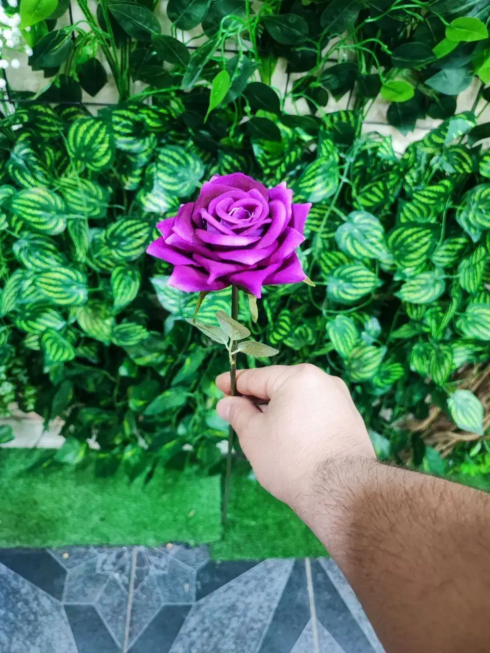 رز تک شاخه روز مادر|گل مصنوعی|قم, نیروگاه|دیوار