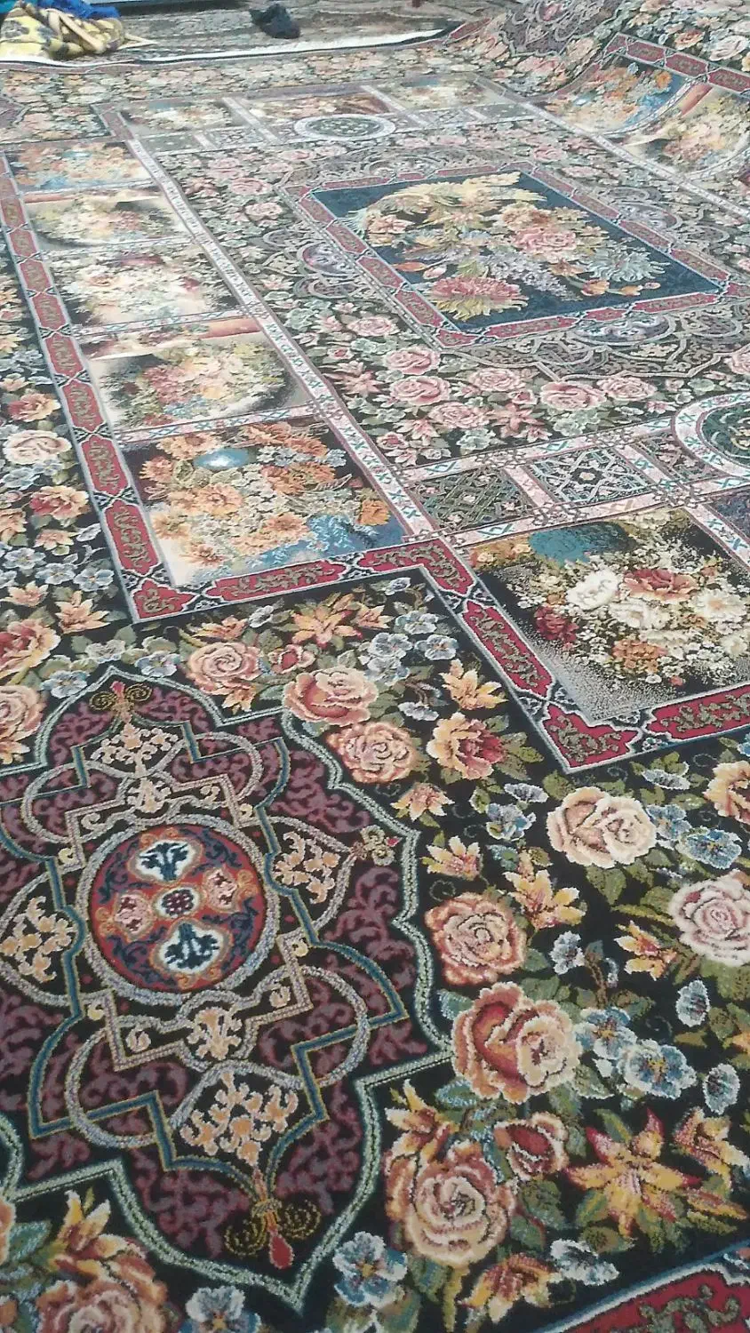 ۳تخته فرش ۹متری جفت هزارشانه تمام نج|فرش|رباطکریم, نصیرشهر|دیوار