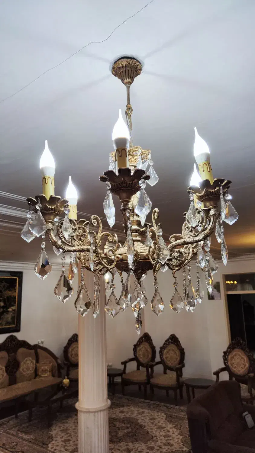 لوستر برنز ۶،۸ ،۴ شاخه|لوستر و چراغ آویز|مراغه, |دیوار