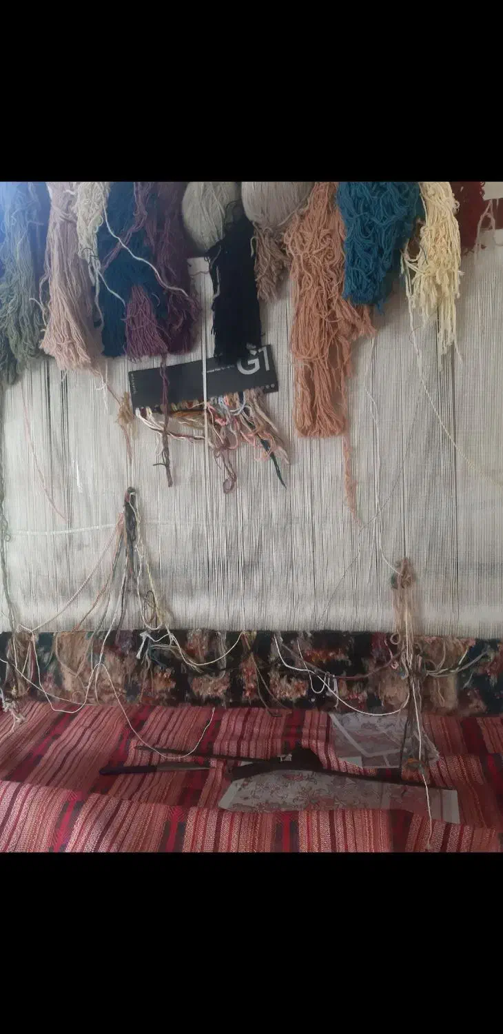 فرش نیمه کاره|فرش|بناب, |دیوار