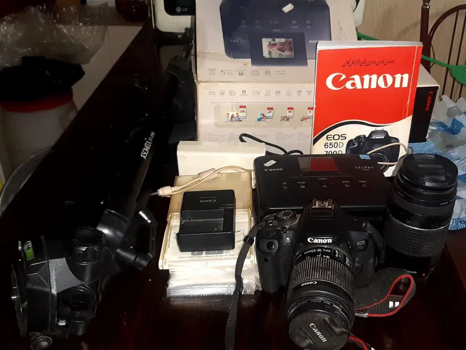دوربین 700D +لنز 75×300 +چاپگر +سه پایه|دوربین عکاسی و فیلمبرداری|تهران, طیب|دیوار