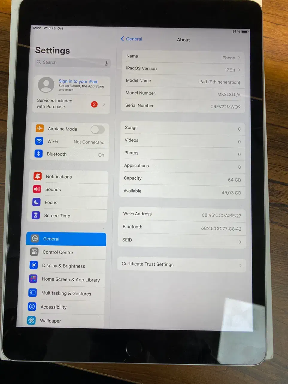 ipad 9 (2021)در حد بدون نقطه|تبلت|تهران, فلاح|دیوار