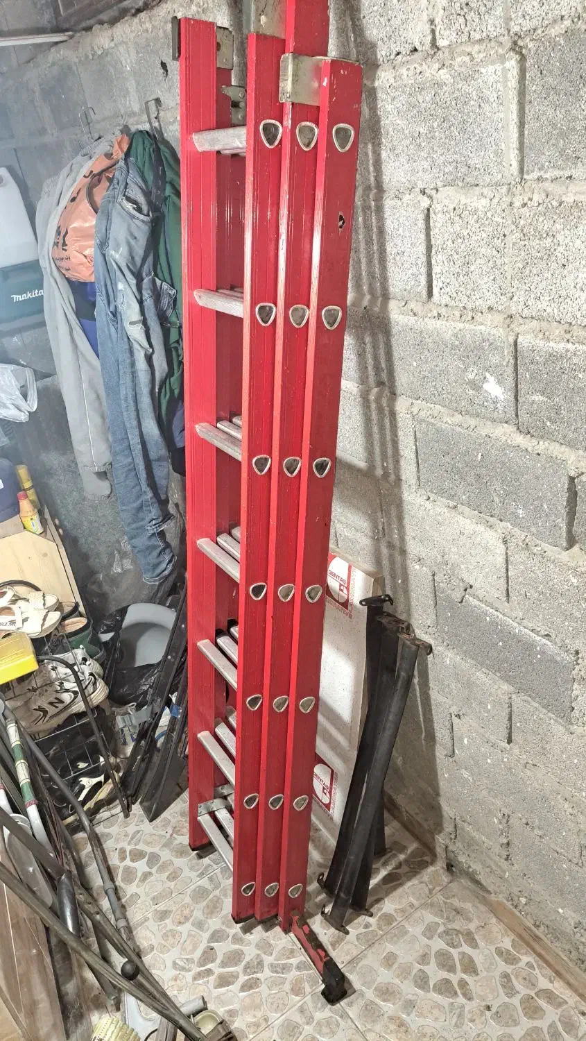 نردبان آلمینیومی سالم 6 متری|ابزارآلات|لاهیجان, بازکیاگوراب|دیوار