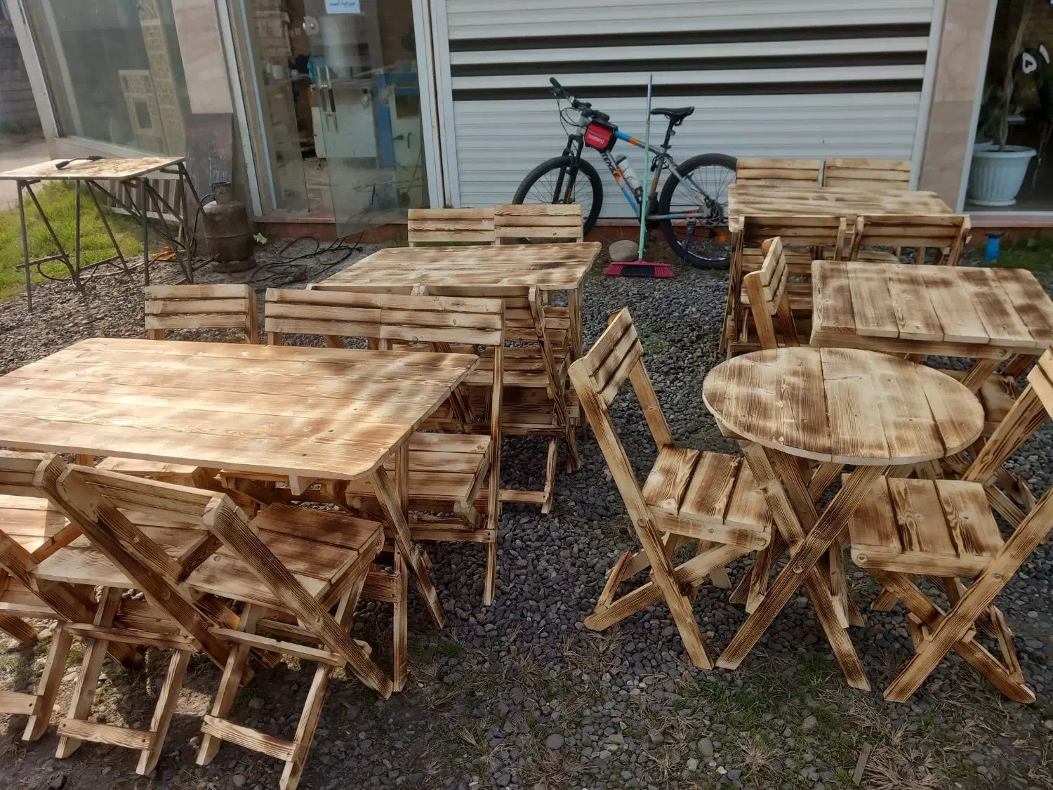 میز و صندلی تاشو چوبی درجه یک|میز و صندلی غذاخوری|رودسر, |دیوار