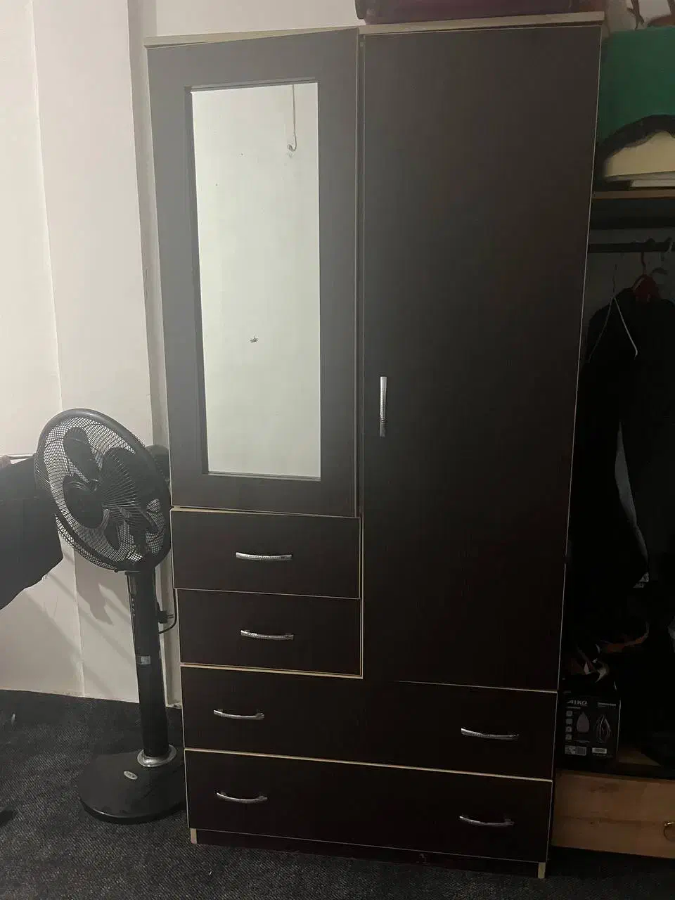 کمد لباس قهوه‌ای ام دی اف|جاکفشی، کمد، دراور|گرگان, |دیوار