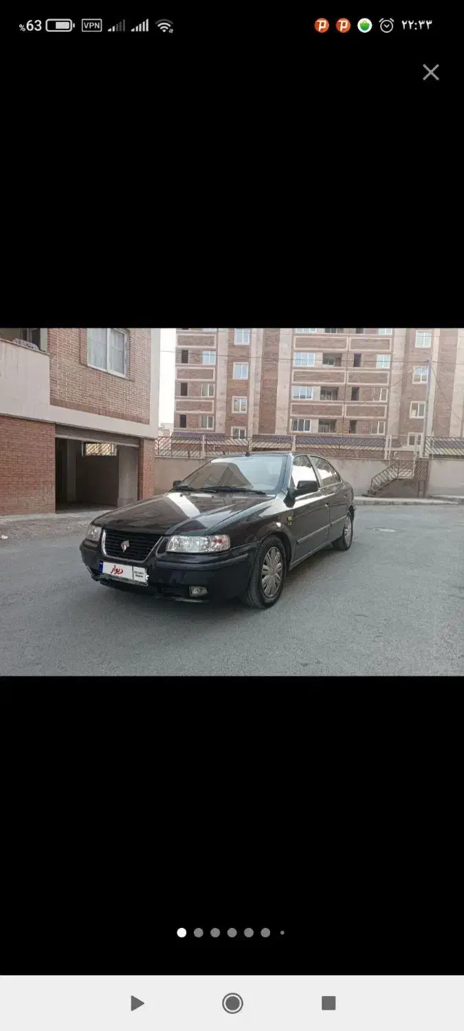 سمند LX مشکی|خودرو سواری و وانت|سمنان, |دیوار