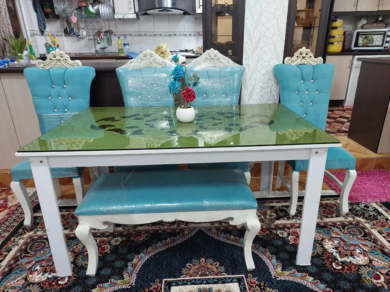 میز غذا خوری ۶ نفره|میز و صندلی غذاخوری|ضیابر, |دیوار